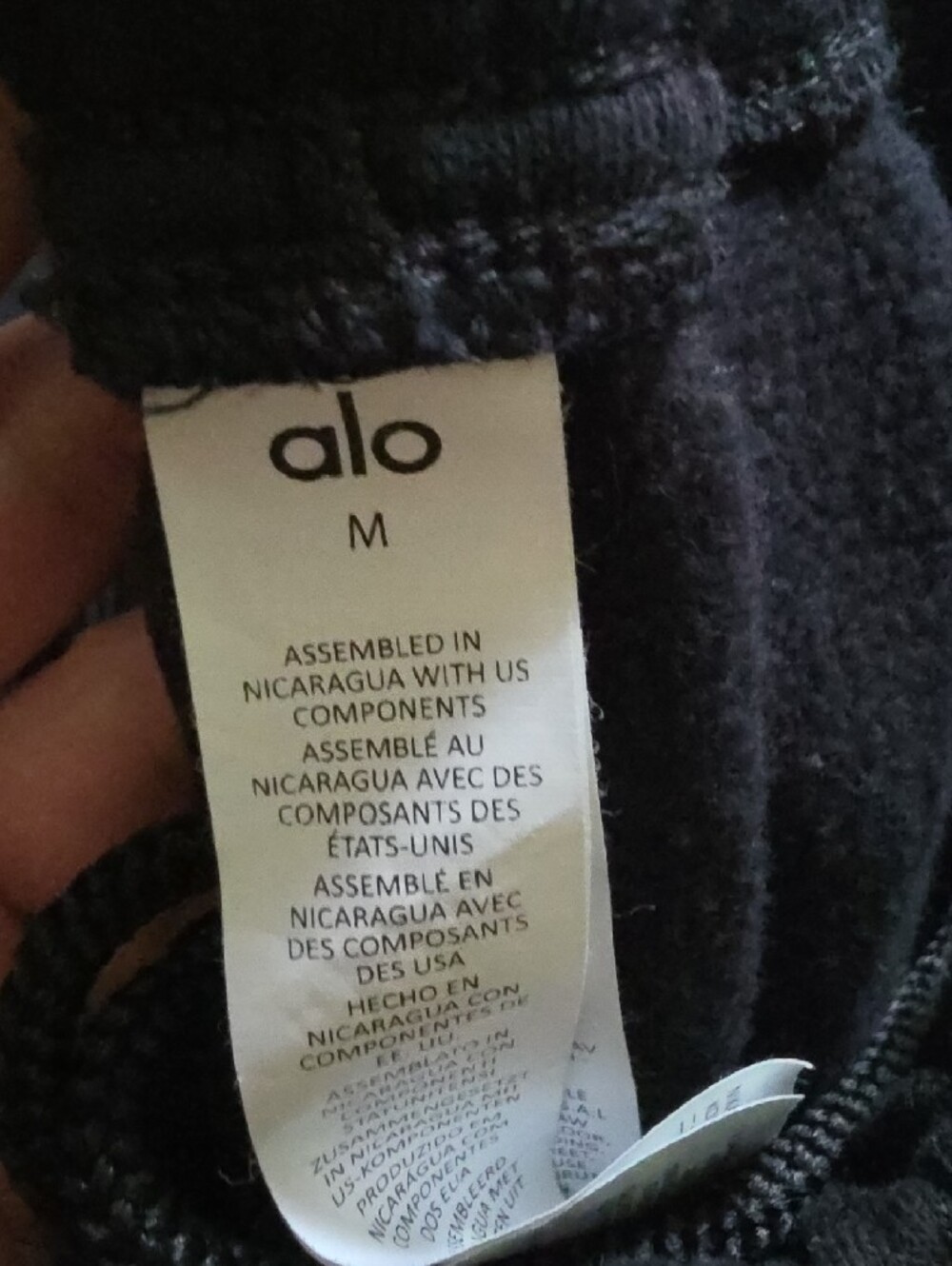 Alo Black Logo Crewneck Sweatshirt & Sweatpants Straight Leg Set Size Medium - Picture 3 of 8
